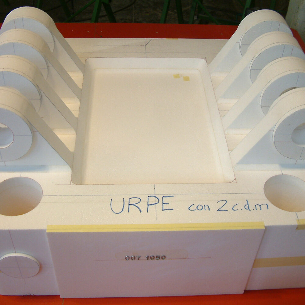 molde industrial de poliestireno